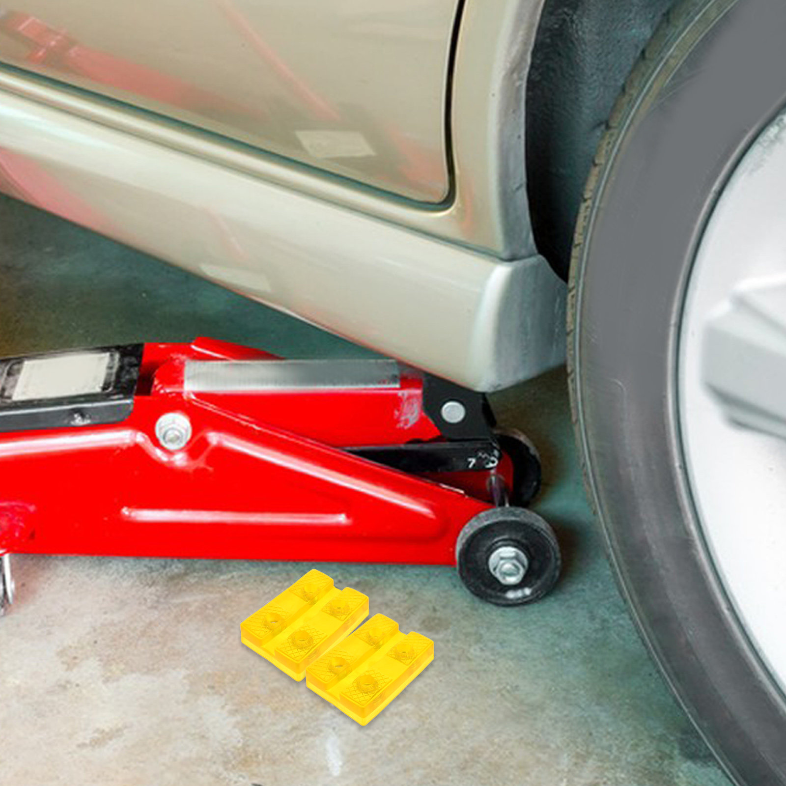 Hydraulic Floor Jack - 4Pcs Rubber Pad for Pinch Weld