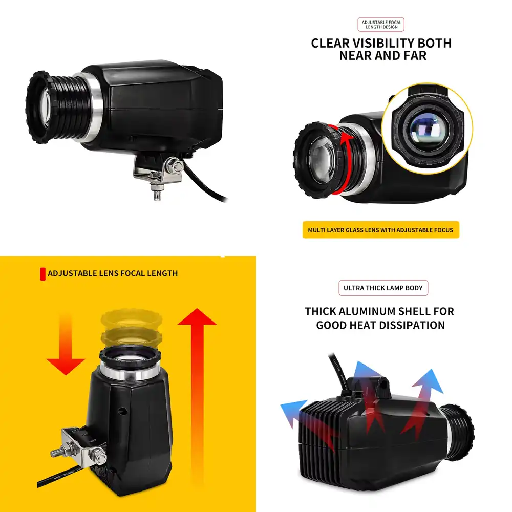 Heavy Equipment Forklift - 20W IP67 Waterproof Safety Warning Projector