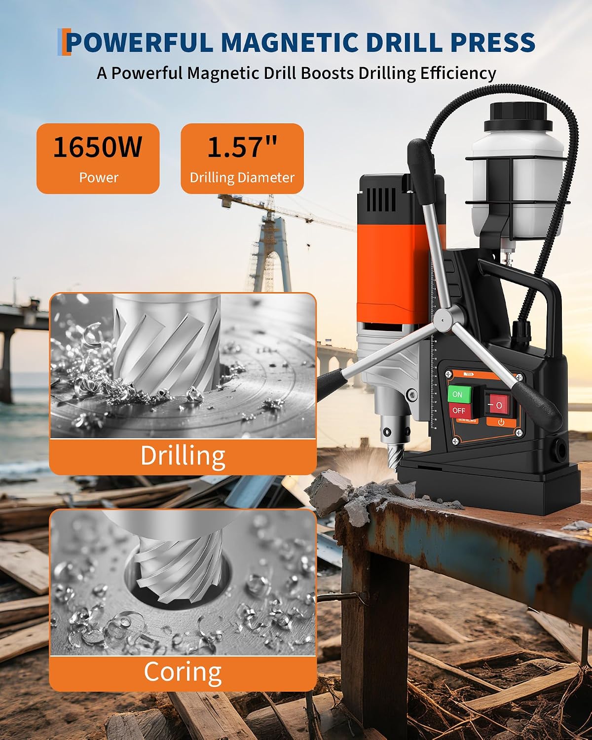 1650W Magnetic Drill Press – 1 - Magnetic Drill Press review and price