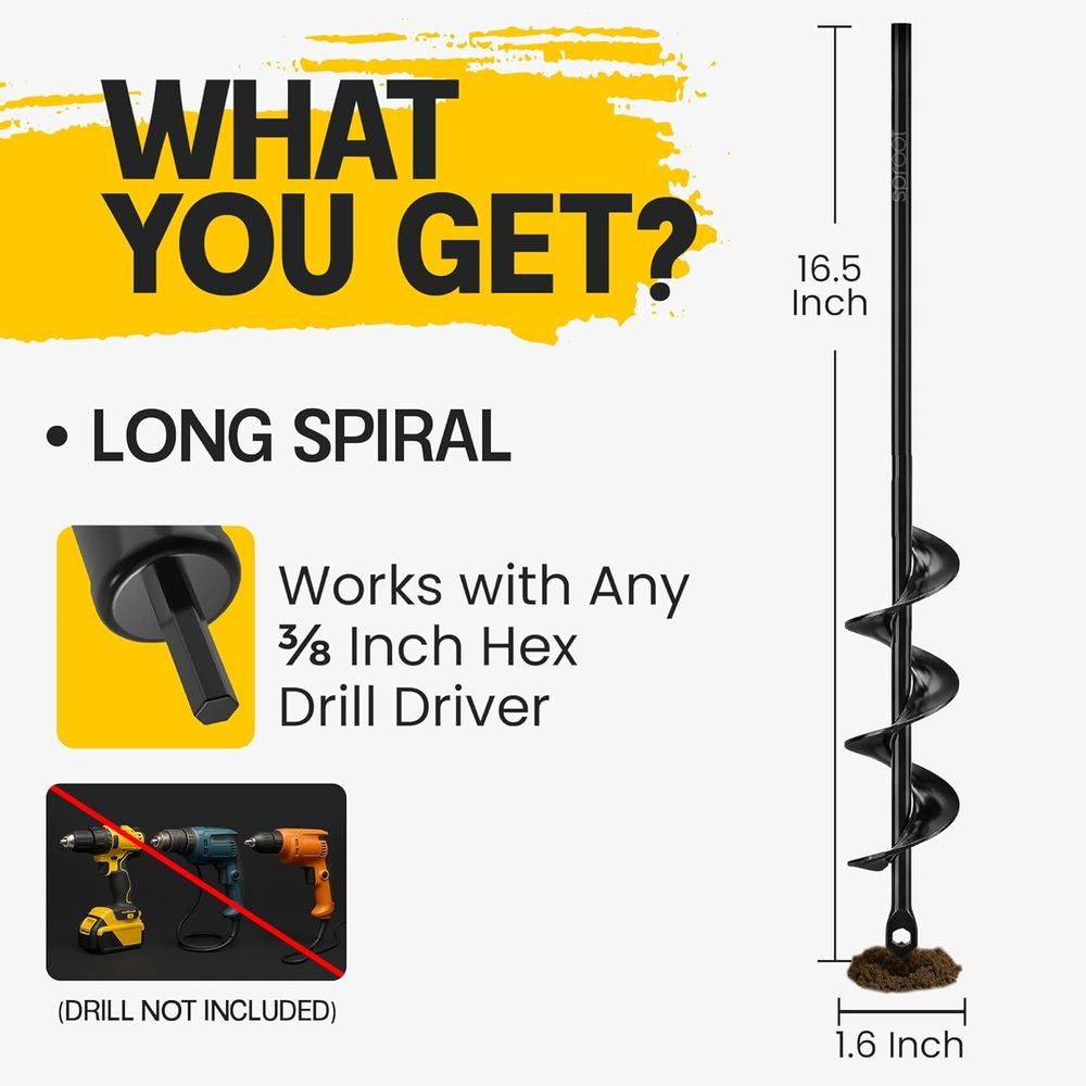 Garden Auger Drill Bit or Plan - Post Hole Digger review and price