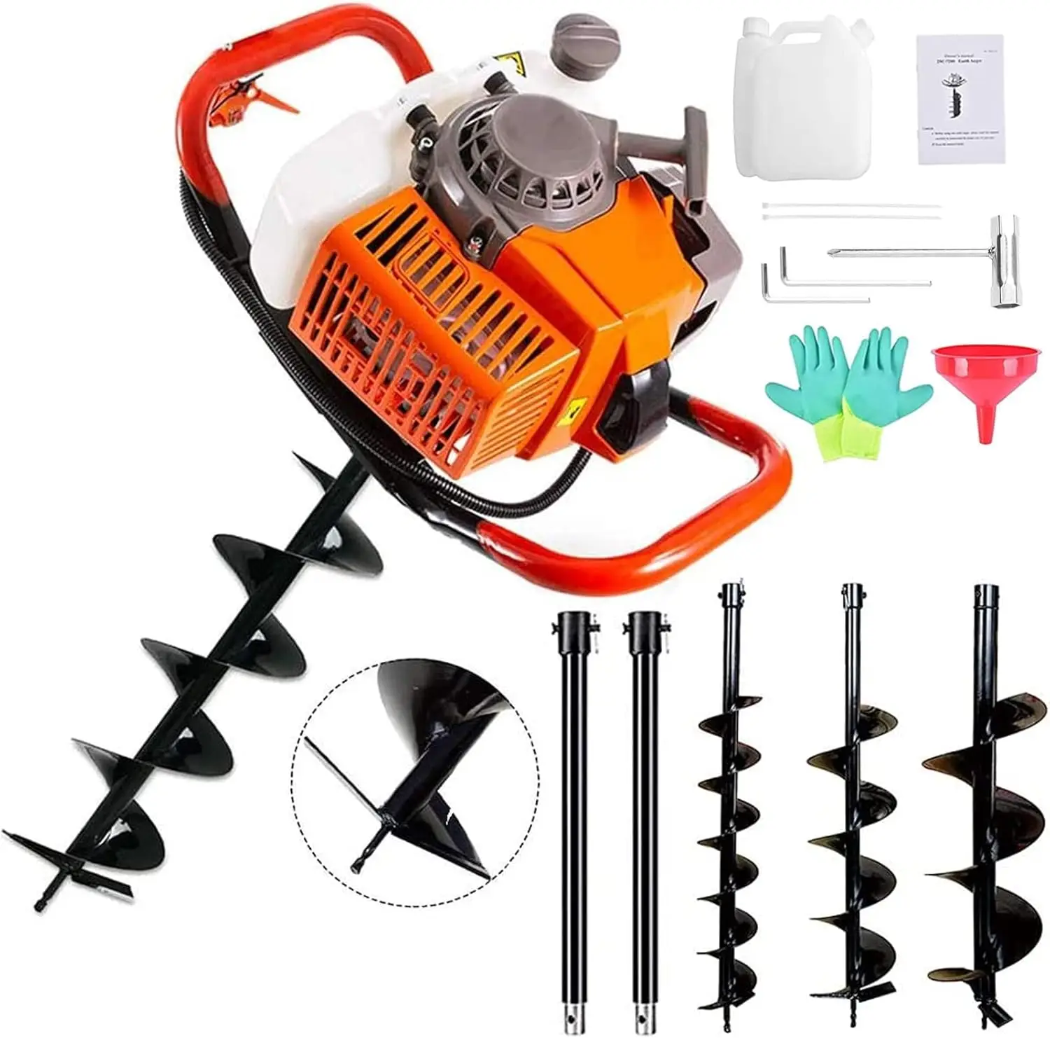 -72cc Post Hole Digger 2-Strok - Post Hole Digger review and price