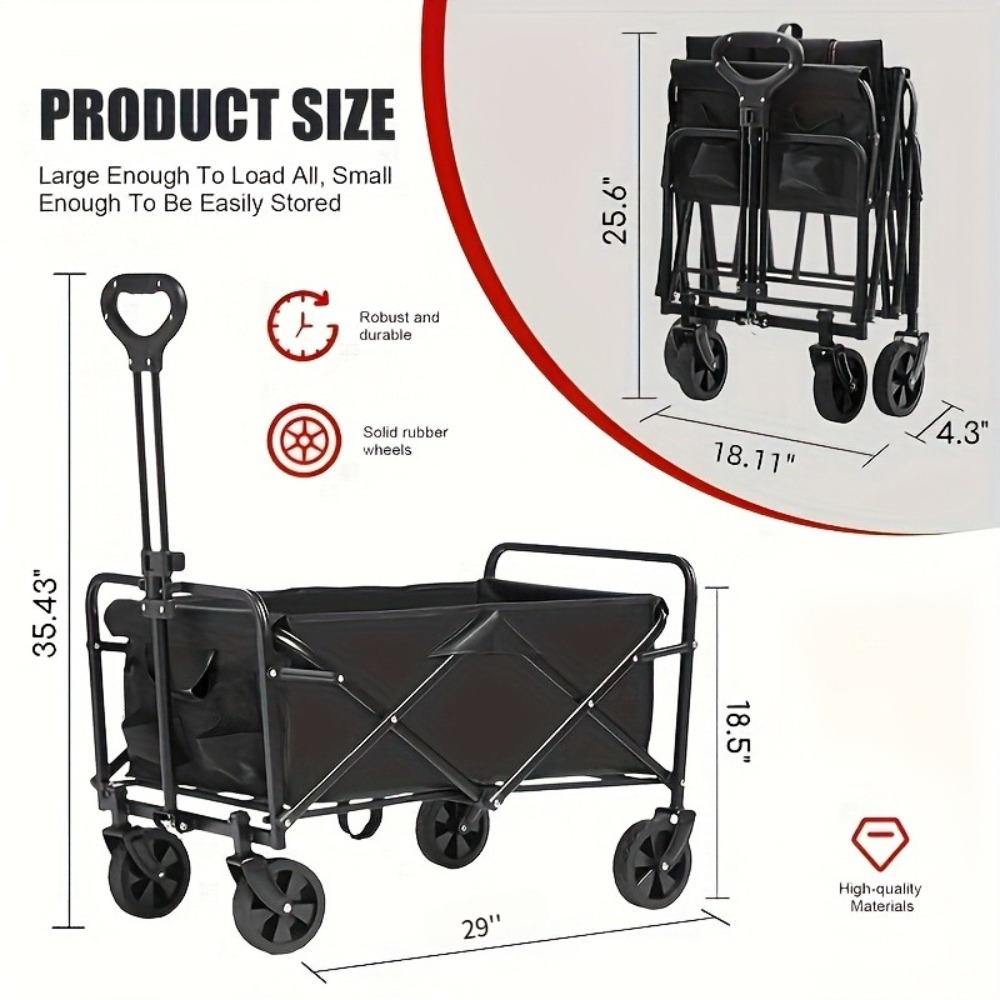Heavy Duty Foldable Garden Car - Heavy Equipment Tires review and price