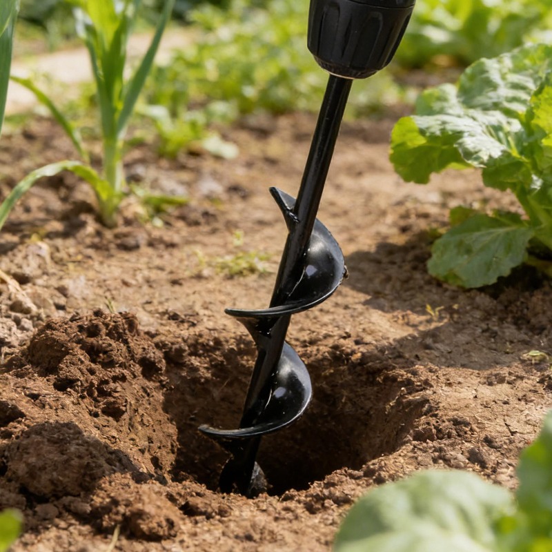 Garden Auger Spiral Drill Bit  - Post Hole Digger review and price