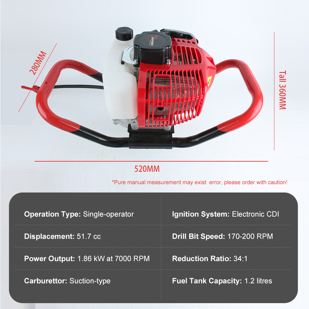 51.7cc High Power Post Hole Di - Post Hole Digger review and price